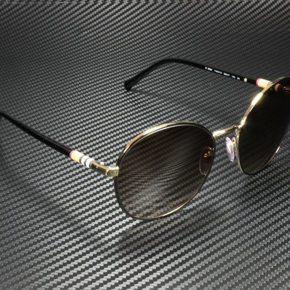 Burberry Round Light Gold 56mm Sunglasses